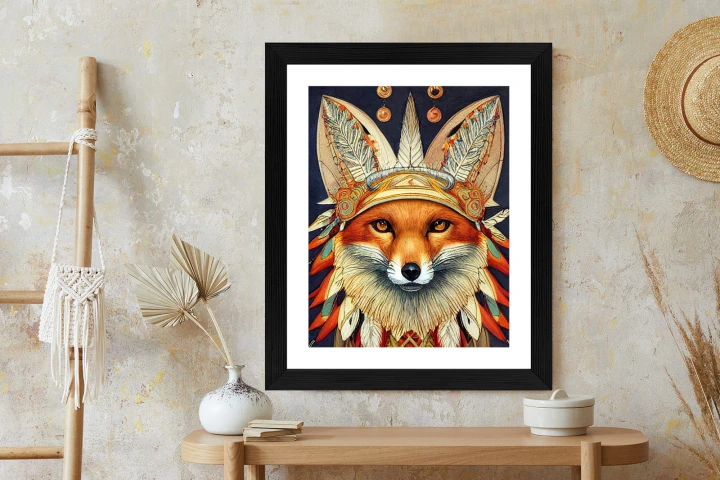 Plakat Lis W Stroju Indianina