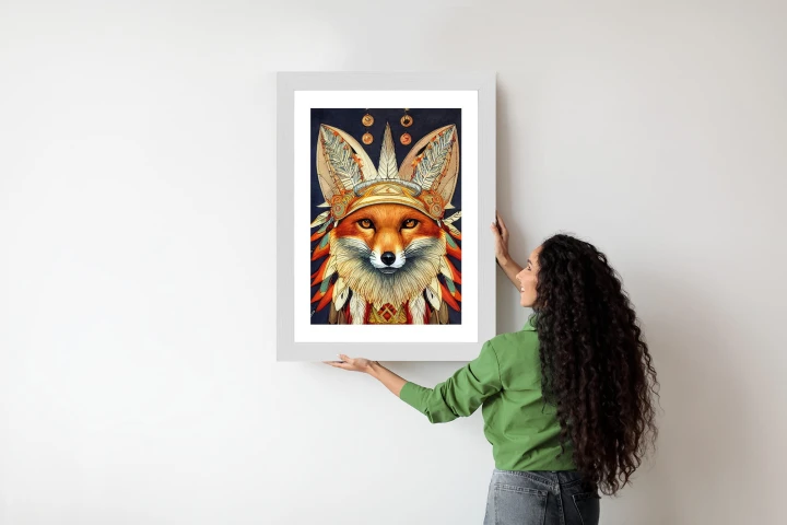 Plakat Lis W Stroju Indianina