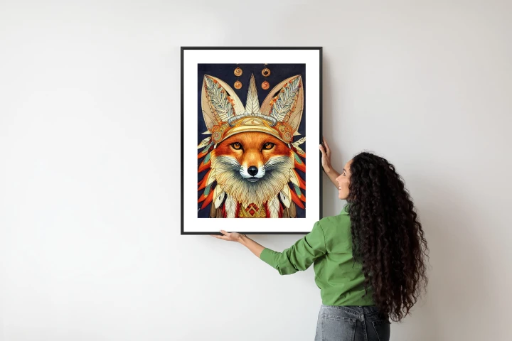 Plakat Lis W Stroju Indianina