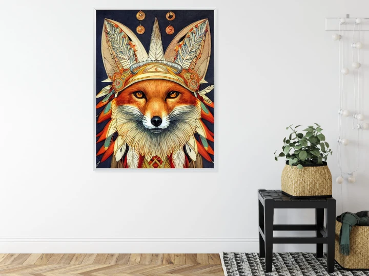 Plakat Lis W Stroju Indianina