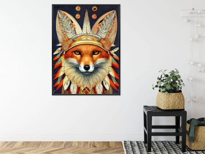 Plakat Lis W Stroju Indianina