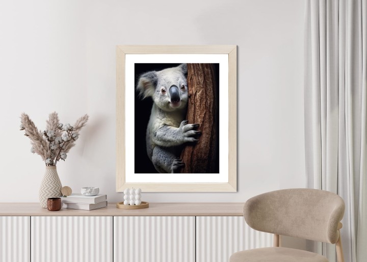 Plakat Miś Koala Obejmujący Drzewo