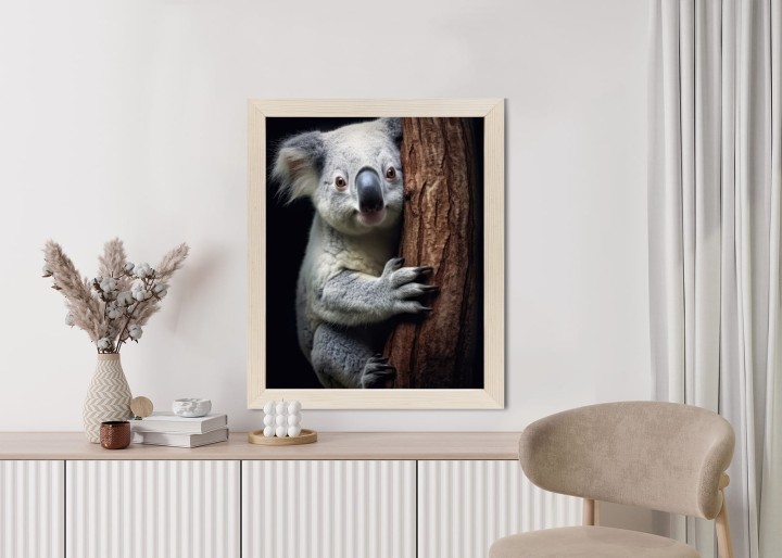 Plakat Miś Koala Obejmujący Drzewo
