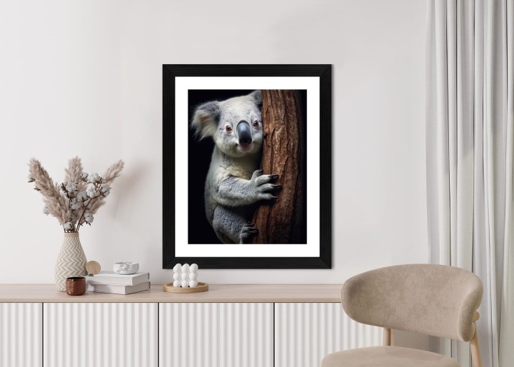Plakat Miś Koala Obejmujący Drzewo