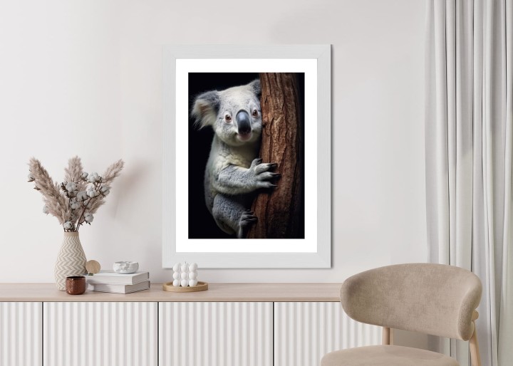 Plakat Miś Koala Obejmujący Drzewo