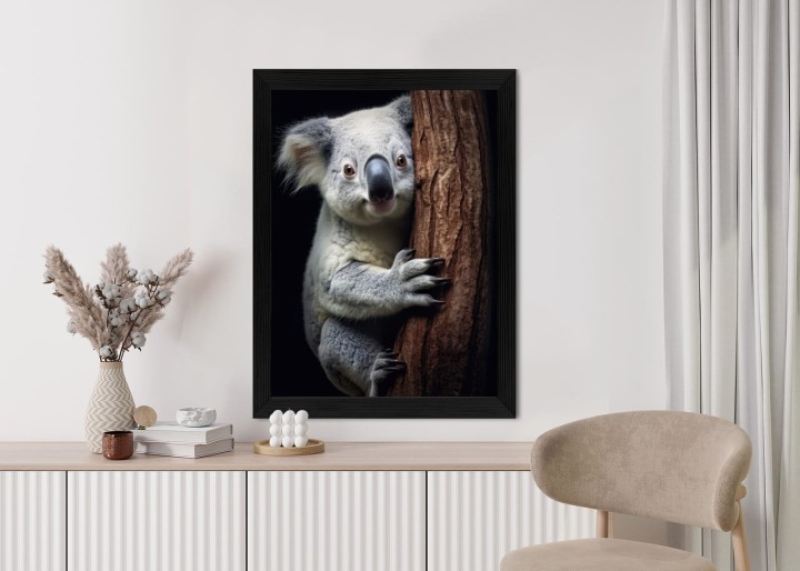 Plakat Miś Koala Obejmujący Drzewo