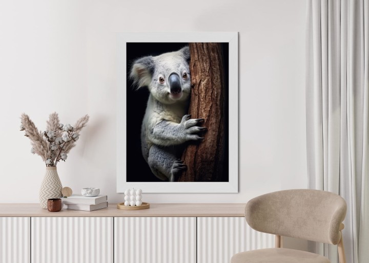 Plakat Miś Koala Obejmujący Drzewo