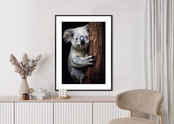 Plakat Miś Koala Obejmujący Drzewo