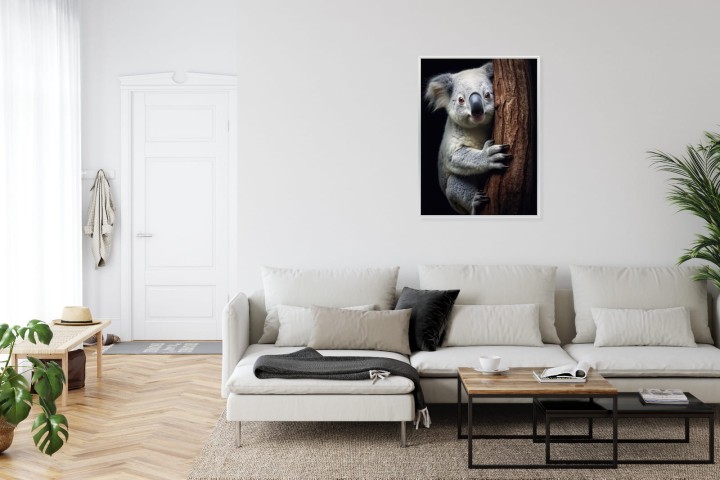 Plakat Miś Koala Obejmujący Drzewo