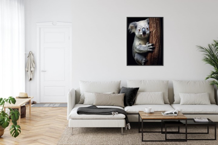 Plakat Miś Koala Obejmujący Drzewo