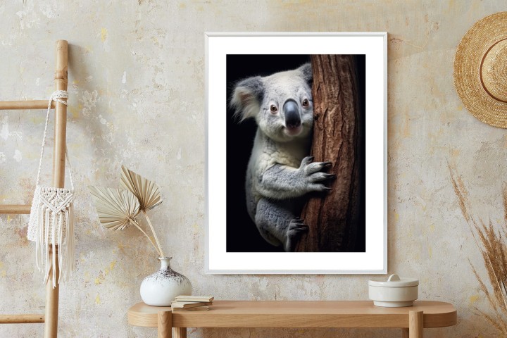 Plakat Miś Koala Obejmujący Drzewo