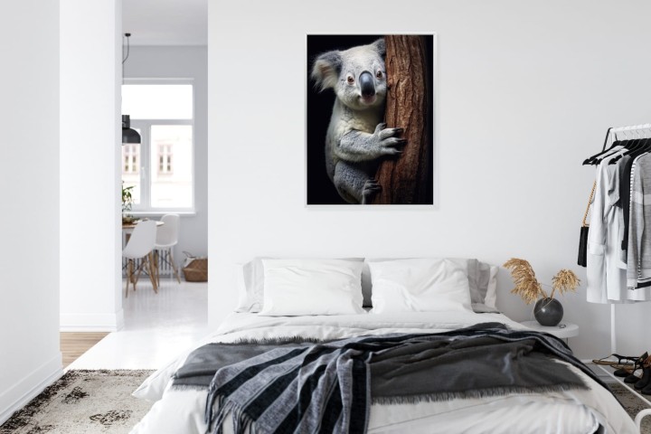 Plakat Miś Koala Obejmujący Drzewo