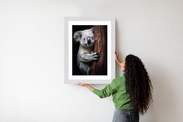 Plakat Miś Koala Obejmujący Drzewo