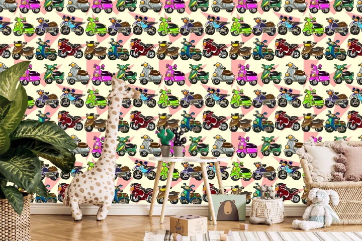 Tapeta Kolorowe Skutery