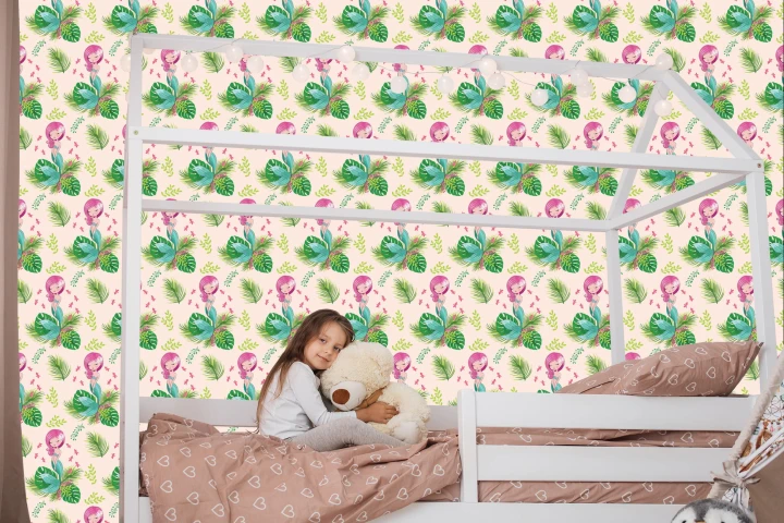 Tapeta Dla Dziewczynek Syreny, Kwiaty, Rośliny