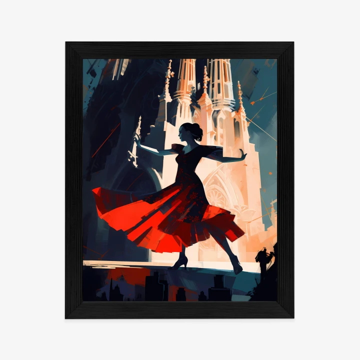 Plakat Tancerka Flamenco W Barcelonie