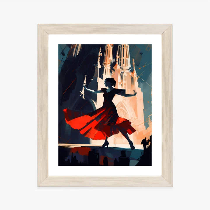 Plakat Tancerka Flamenco W Barcelonie