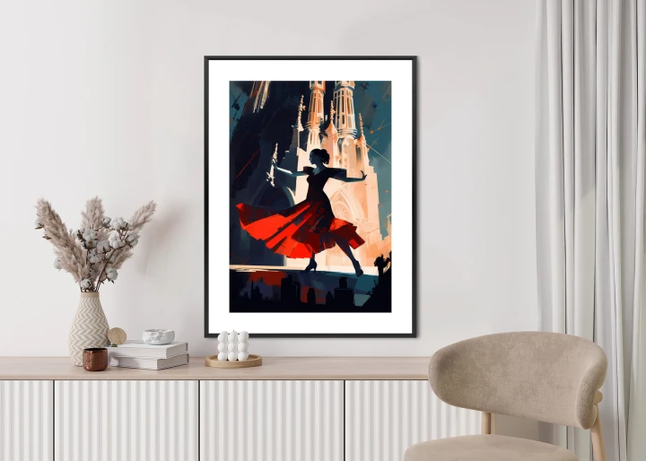 Plakat Tancerka Flamenco W Barcelonie