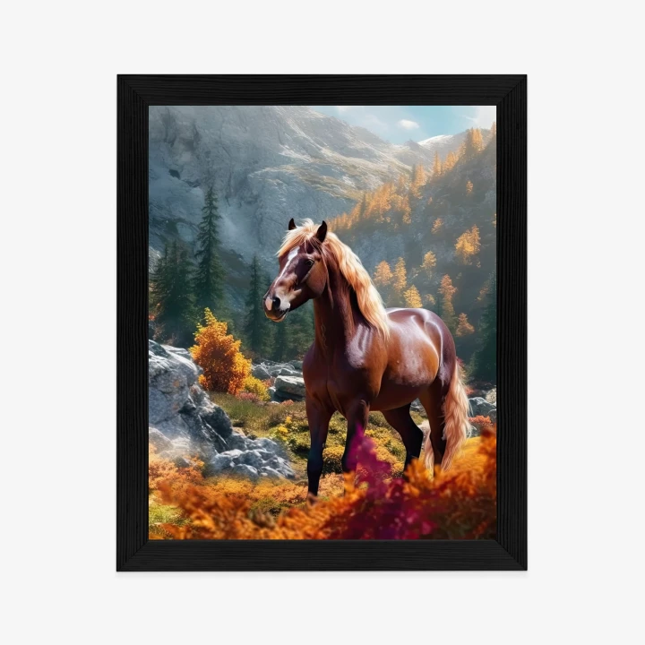 Plakat Jesienny Krajobraz Z Koniem