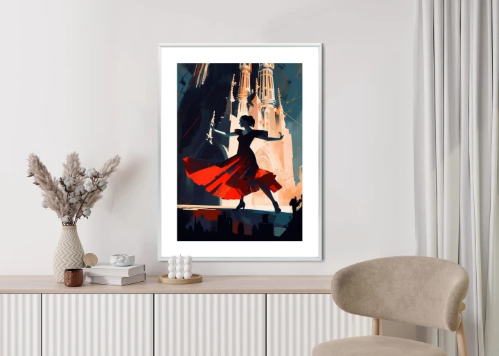 Plakat Tancerka Flamenco W Barcelonie