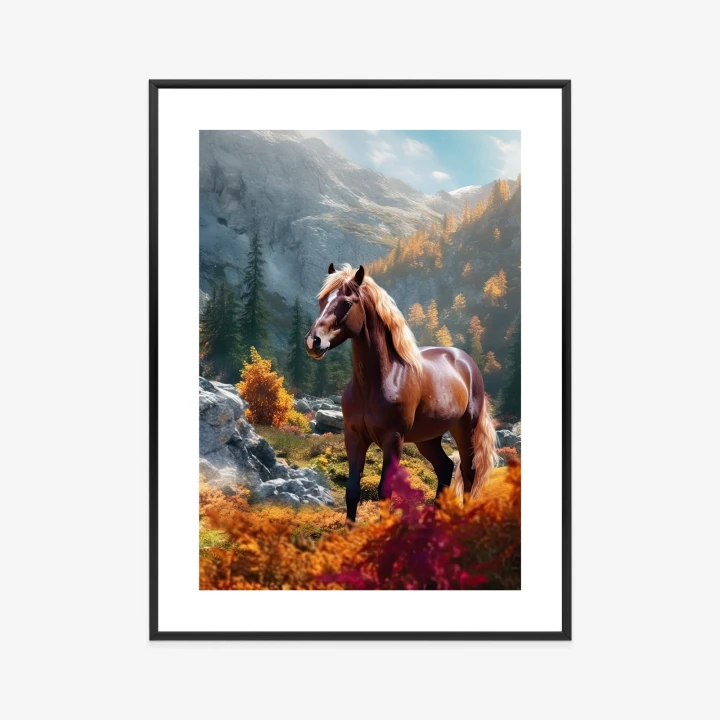 Plakat Jesienny Krajobraz Z Koniem