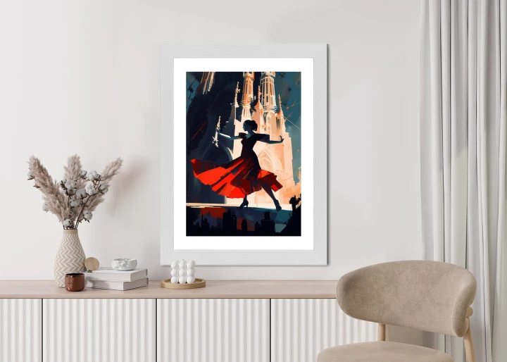 Plakat Tancerka Flamenco W Barcelonie