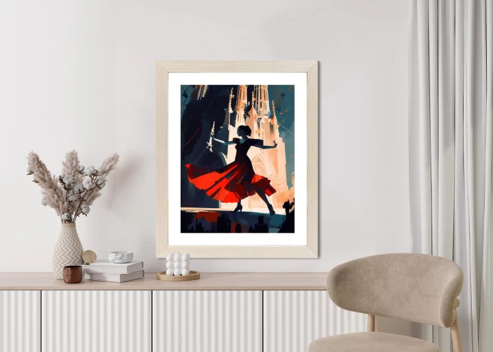 Plakat Tancerka Flamenco W Barcelonie