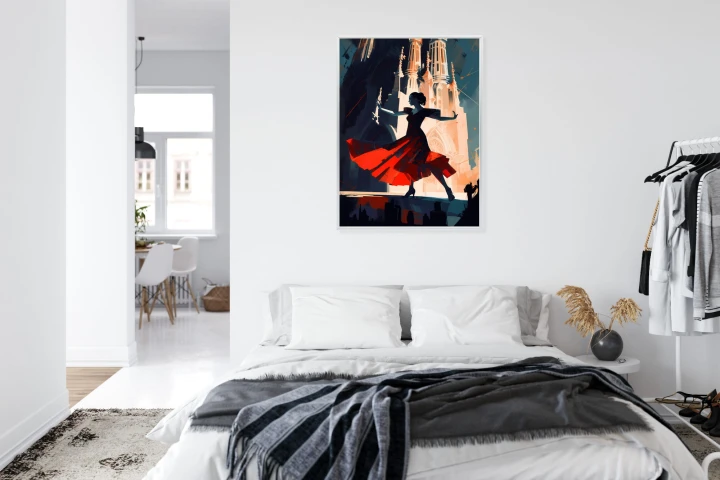 Plakat Tancerka Flamenco W Barcelonie