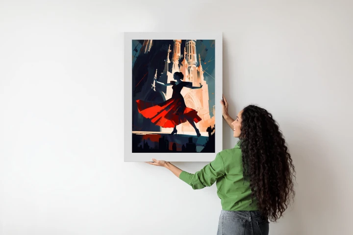 Plakat Tancerka Flamenco W Barcelonie