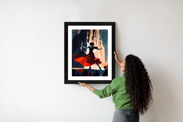 Plakat Tancerka Flamenco W Barcelonie