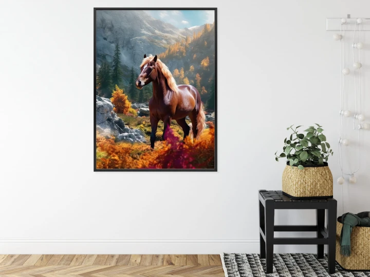 Plakat Jesienny Krajobraz Z Koniem