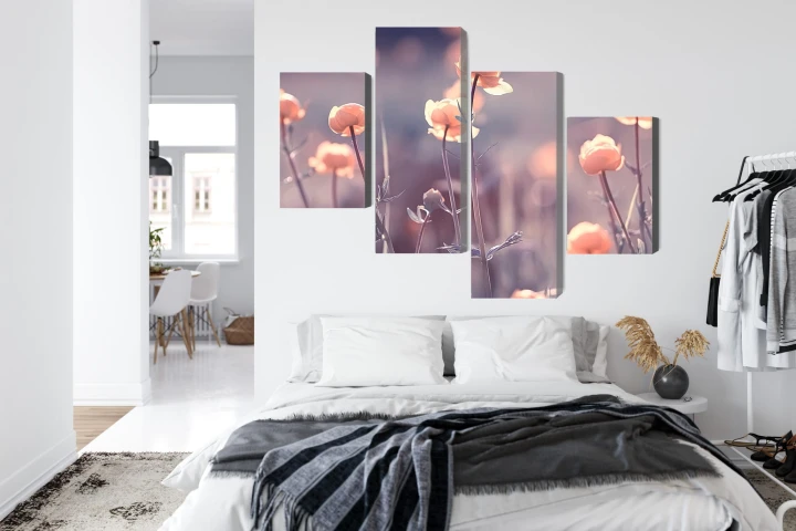 Obraz Wieloczęściowy Wiosenne Kwiaty 3D