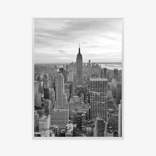 Plakat Empire State Building Czarno Biały Krajobraz