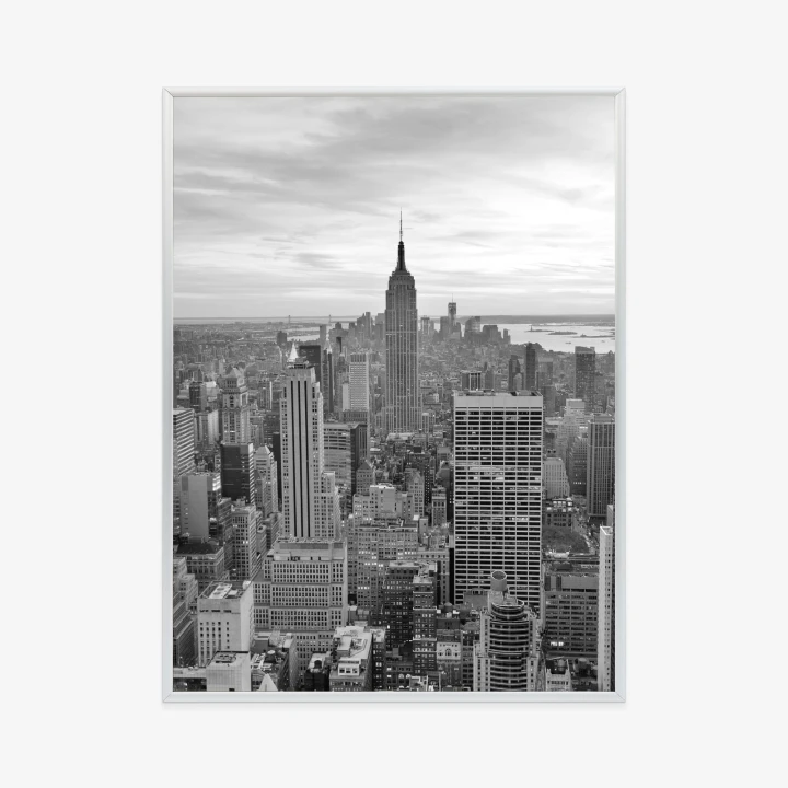 Plakat Empire State Building Czarno Biały Krajobraz