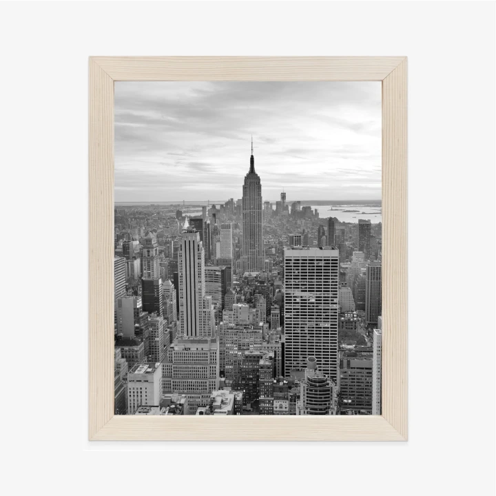 Plakat Empire State Building Czarno Biały Krajobraz