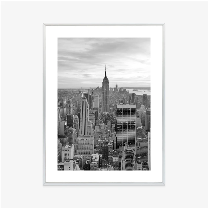 Plakat Empire State Building Czarno Biały Krajobraz