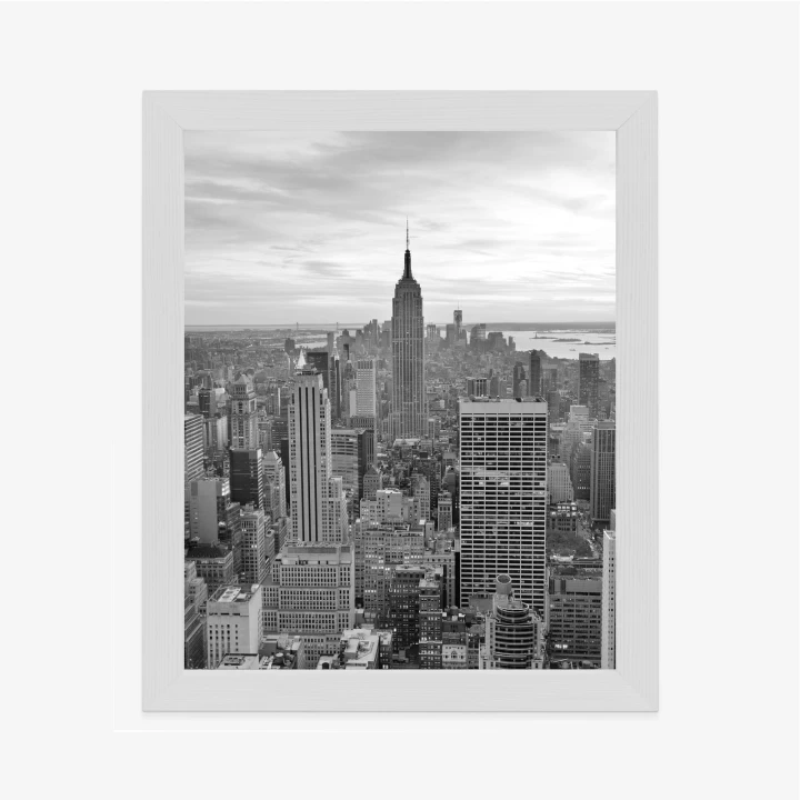 Plakat Empire State Building Czarno Biały Krajobraz