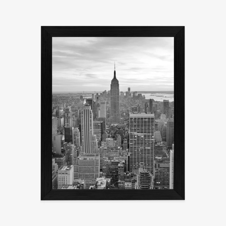 Plakat Empire State Building Czarno Biały Krajobraz