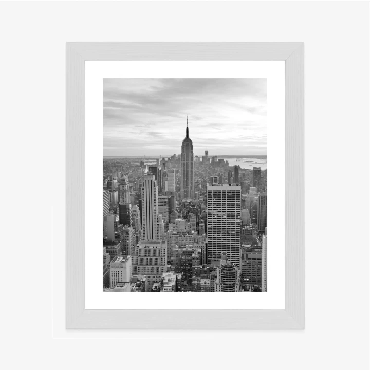 Plakat Empire State Building Czarno Biały Krajobraz