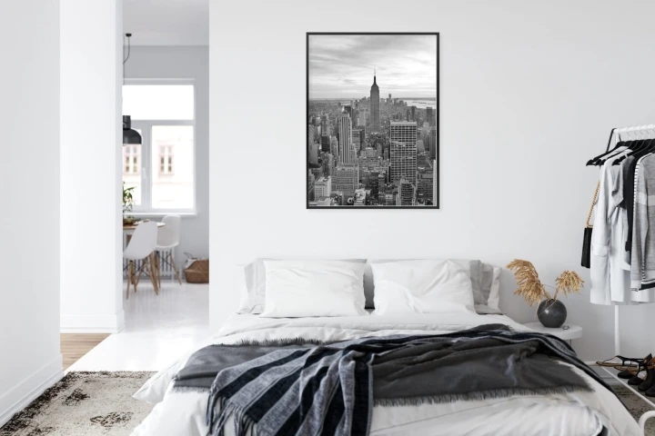 Plakat Empire State Building Czarno Biały Krajobraz