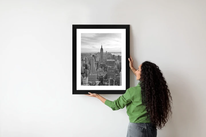 Plakat Empire State Building Czarno Biały Krajobraz