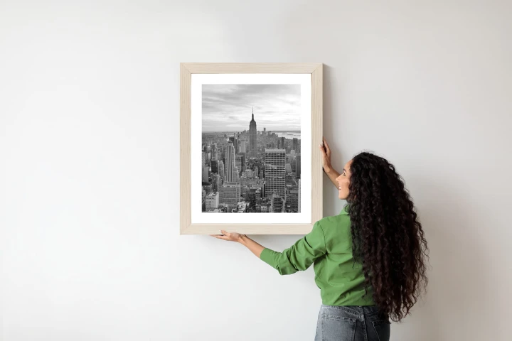 Plakat Empire State Building Czarno Biały Krajobraz