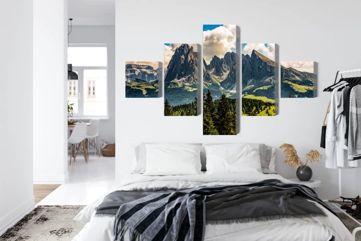 Obraz Wieloczęściowy Widok Włoskich Dolomitów 3D