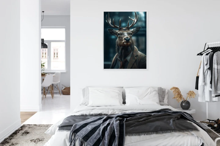 Plakat Jeleń W Garniturze I Krawacie