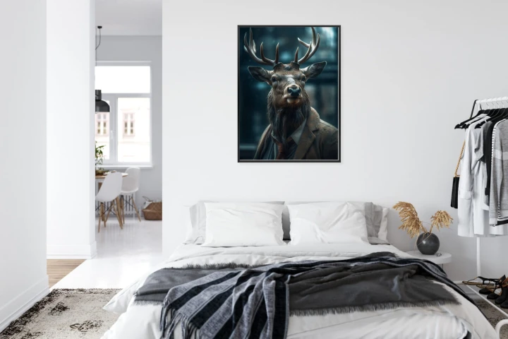Plakat Jeleń W Garniturze I Krawacie