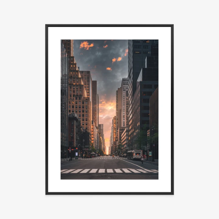 Plakat Nowojorska Ulica O Wschodzie Słońca