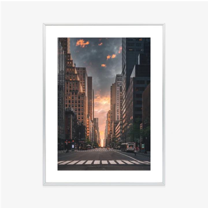 Plakat Nowojorska Ulica O Wschodzie Słońca