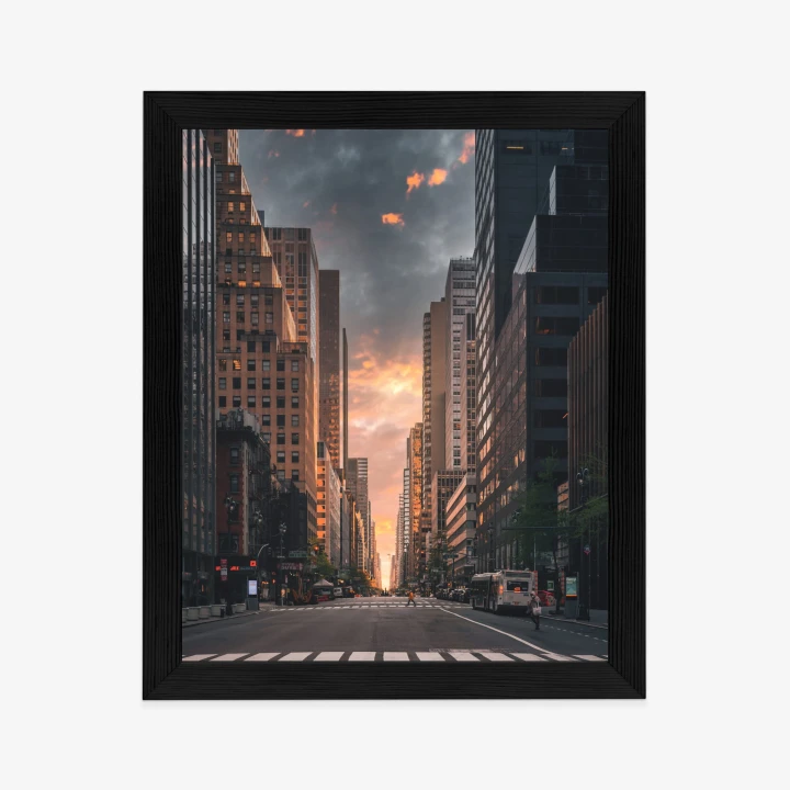 Plakat Nowojorska Ulica O Wschodzie Słońca