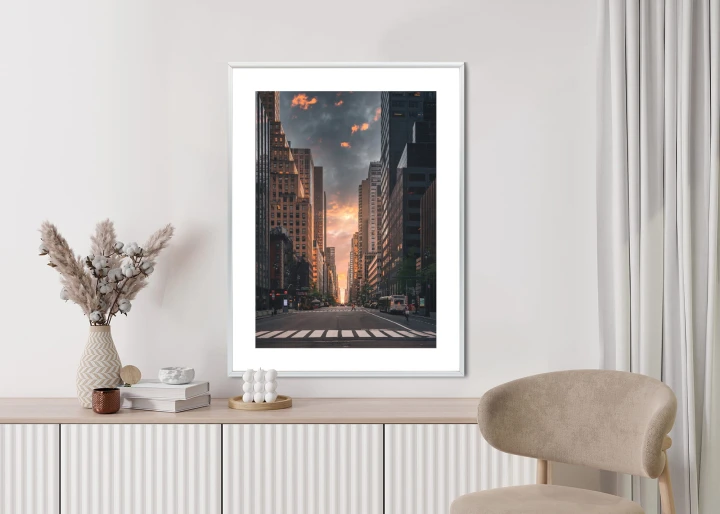 Plakat Nowojorska Ulica O Wschodzie Słońca