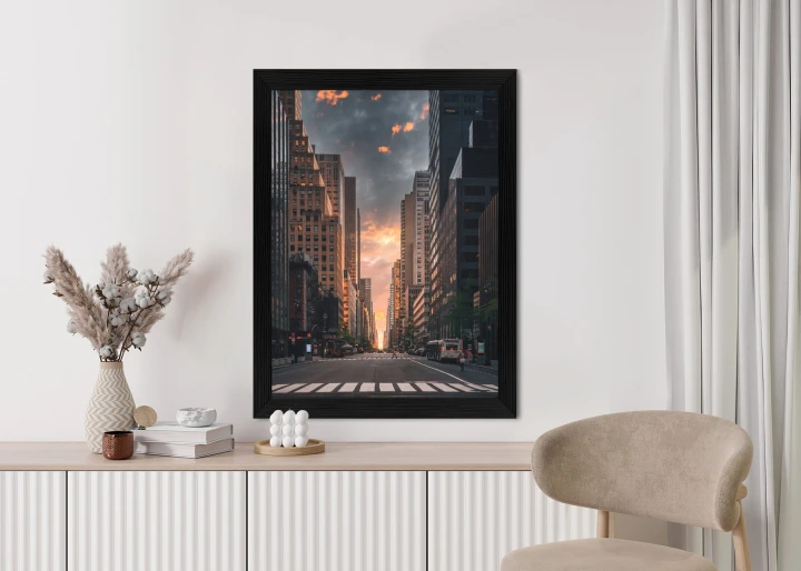 Plakat Nowojorska Ulica O Wschodzie Słońca